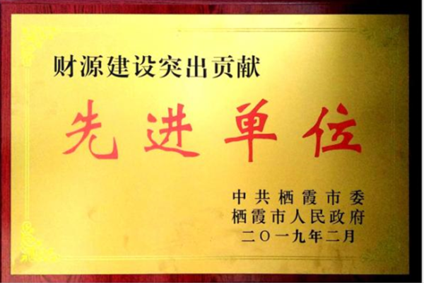 财源建(jiàn)設突出貢獻(xian)先進單位